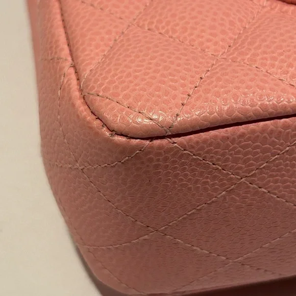 Chanel Pink Quilted Leather Chain Bag - Picture 6 of 16